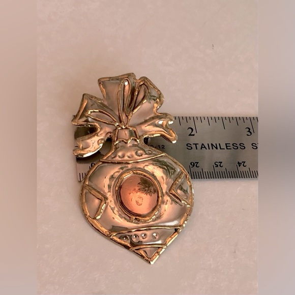 Vintage Mixed Metals Ornament Shape Brooch/Pendant - Picture 3 of 11